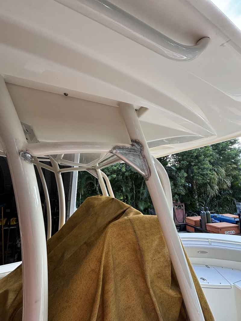 Boat and dock welding repair on the water