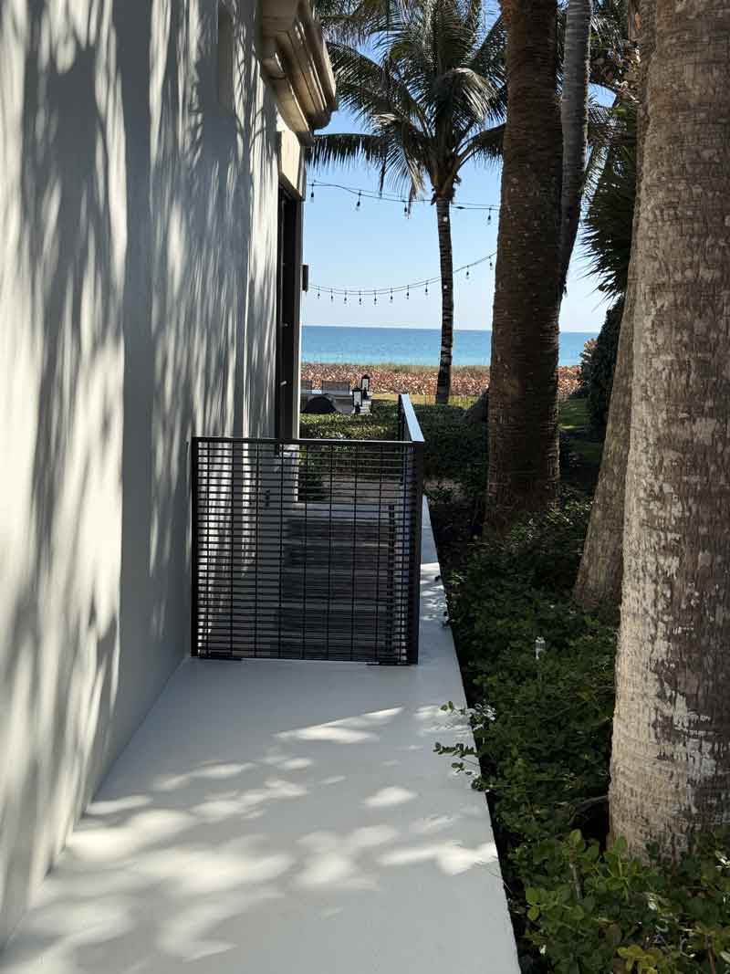 Fence and gate welding repair in progress